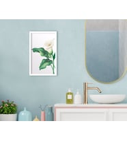 BK Home Banyo Dekoratif Ahşap Beyaz Çerçeveli Tablo-15