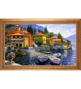 Çerçeveli Paspartulu Manzara Tablo bm1204 (Gold)