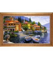 Çerçeveli Paspartulu Manzara Tablo bm1204 (Gold)