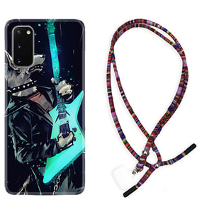 Samsung A02S A03S A10 A12 A13 A21S A22 Kılıf Boyun Asklı Rasta Silikon Dog Guitar 1789