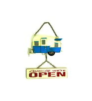 Dekoratif Metal Kapı Yazısı Karavan Vintage Dekoratif Hediyelik (Siyah)