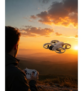 Uzun Şarj Süreli Kameralı Mini Drone Işıklı Akıllı Uçuş Sistemli