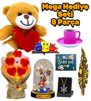 Mega Hediye Seti - 8 Farklı Hediyeli Kişiye Özel Premium Set - Kişiye Özel Hediye (Model 7)