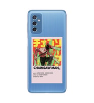 Samsung Galaxy M52 Uyumlu Chainsaw Man Anime Desenli Şeffaf Telefon Kılıfı