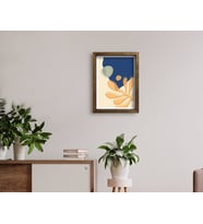 BK Home Doğal Masif Ahşap Çerçeveli Tablo 45x65cm-89