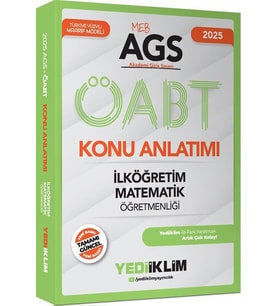 2025 MEB AGS ÖABT İlköğretim Matematik Öğretmenliği Konu Anlatımı Yediiklim Yayınları