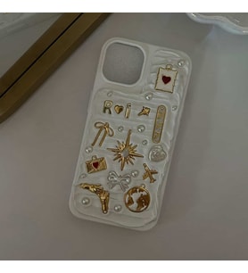 Kişiye Özel Harfli El Yapımı Charm Telefon Kılıfı - iPhone modelleri için uyumlu