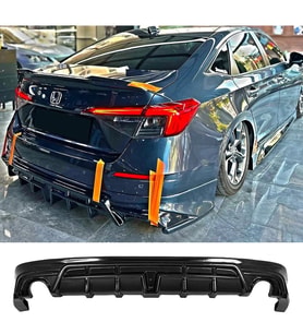 Honda Civic FE Arka Ek Difüzör Siyah Plastik 2022 2023 2024 2025 Arka-difizör-bodykit-ek-karlık