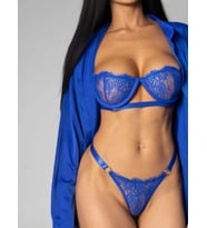 Pilelistore Balenli Anastasia Saks Dantel Bralet Takım (Çok Renkli)