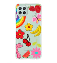 PrintiFy Samsung Galaxy A22 ile Uyumlu 1mm Slim Fit Water Color 5 Baskılı Şeffaf  Kılıf