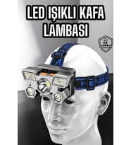 Kafa Lambası Hafif Ve Esnek Çift Anahtarlı Far Led Işık