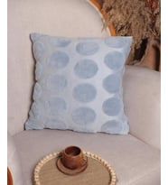 Luna  Welsoft Jakarlı Dekoratif Kırlent Kılıfı 43x43 cm (Mavi)