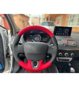 Fluence Tuşsuz Araca Özel Direksiyon Kılıfı (KIRMIZI NOKTA) (Karışık)