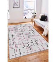 Pembe Vintage Kaymaz Tabanlı Makinede Yıkanabilir Halı MN09 - 100 x 160 cm