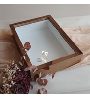 25X35 BRONZ LEDLİ DERİN ANI ÇERÇEVESİ- NİŞAN SÖZ GÜLLERİNİZ İÇİN ÇERÇEVELER