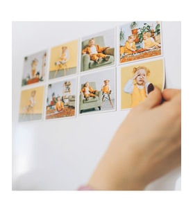 Buzdolabı Fotoğraflı Magnet, Foto Baskılı Magnet Seti, 18 Adet, Aile, Arkadaş, Sevgili, Nişan, Resimli Baskı Magnetli