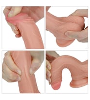 Lovetoy Özel Ekstra Yumuşak Silikon Çift Katmanlı 18 cm Realistik Penis