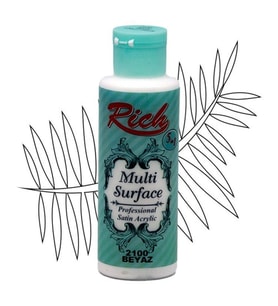 Rich Multi Surface Her Yüzey İçin Akrilik Boya 120 cc. 2100 BEYAZ 