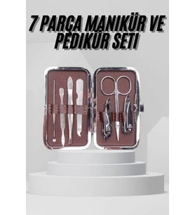 Mulvxkrg Krg02 7 Parça Paslanmaz Çelik Manikür Ve Pedikür Seti Çantalı Profesyonel (Mulvix)