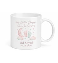 Kişiye Özel Aileye Yeni Üye Temalı Kupa Bardak Bebek Hediye
