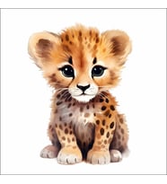 Sevimli Kaplan Sticker 1 Duvar Sticker 30x25 CM