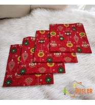 4 Adet Yeniyıl Yılbaşı Desenli Kırlent Kılıfı,Yılbaşı Temalı Home Kırlent Kılıfı,Dekoratif Yastık Kılıfı 40x40 (Kırmızı)