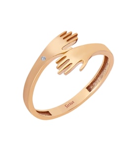 Sirius  Pırlanta Taşlı Sarılan Eller Yüzük 0702R0033