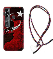 Tecno Spark 6 6 Go 8C 8 Pro 7 7 Pro Kılıf Boyun Asklı Rasta Silikon Wolf and Moon 2 1381