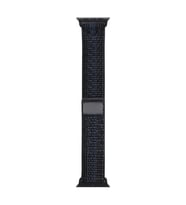 Apple Watch 10/11 42mm-38/40/41mm Kordon 2023 Point Hasır Kordon Strap Kayış 2/3 (Siyah)