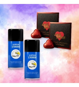 2 Kutu Super viga150000 Erkeklere Özel Gecikme etkili Sprey+2 Adet Redpoint Guç ve Performans Chocolate