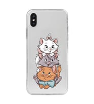 Iphone X ve XS Uyumlu Marie Kedi Tasarımlı Şeffaf Telefon Kılıfı