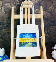 Van Gogh Yıldızlı Gece Tasarımlı Bez Çanta