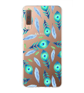 PrintiFy Samsung Galaxy A7 2018 ile Uyumlu 1mm Slim Fit Nazar Boncuğu 3 Baskılı Şeffaf  Kılıf