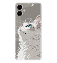 Samsung Galaxy A06 Kılıf Boutique Baskılı Resimli Beyaz Kedi Pcode -061