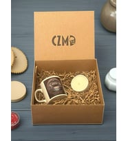 Yengeç Burcu Kişiye Özel İsimli Kupa & Beyaz %100 Soya Wax Kokulu Mum Seti  Özel Kutulu