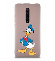 Xiaomi Redmi K20 Soft Premier Kapak Donald Duck-C Tasarımlı Silikon Kılıf - Pudra (Şeffaf)