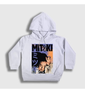 Presmono Unisex Çocuk Beyaz Poster Müzik Mitski Kapüşonlu Sweatshirt 544708tt