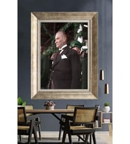 Gümüş Çerçeveli Atatürk Tablo ds180