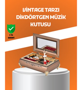 Northcity Piyano Desenli Balerin Müzik Kutusu - Takı ve Hediye Saklama Örneği
