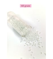 Dökme Cam Kum Boncuk (8/0) 3 mm - 60 Gram - Parlak Beyaz - BNC194