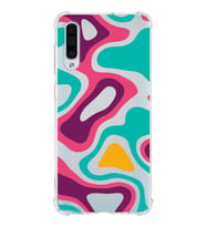 Samsung Galaxy A50s  Köşe Korumalı Antişok Kapak Renkli Desen Tasarımlı Şeffaf Silikon Kılıf