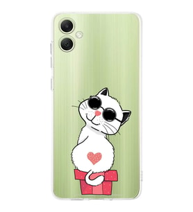 PrintiFy Samsung A06 Uyumlu Kamera Korumalı Coolcat Tasarımlı Şeffaf  Silikon Kılıf