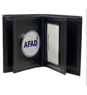 AFAD CÜZDAN HAKİKİ DERİ