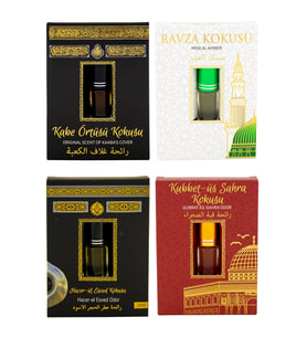 Kabe Örtüsü Kokusu Medine Ravza Kokusu Hacerül Esved Kokusu ve Kubbetül Sahra kokusu Alkolsüz Esans 3ml