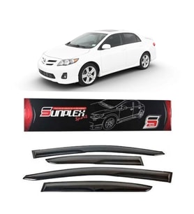 Toyota Corolla Mugen Cam Rüzgarlığı 2013-2018 arası 4'lü Sunplex (Beyaz)