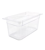 Plastport Kırılmaz Şeffaf Gastronom Küvet 1/3-150 (Siyah-Gri)