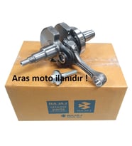 Bajaj Pulsar Ns 200 -Rs 200 Krank Komple Orjinal (Tüm Yıllara Uyumlu),Krank Mili Seti-Arasmoto (Siyah)