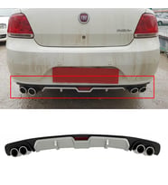 Fiat Linea Gri Difüzör 4 Krom Egzoz Görünümlü Difizör Arka Ek Body Kit