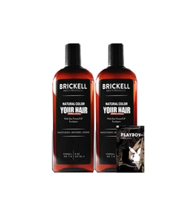 Brickell 237 ml 2 Adet Anti-White Beyaz Karşıtı Saç Sakal Bakım Şampuanı + Yanında Jel Hediye