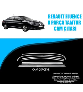 Renault Fluence Tam Tur Krom Cam Çıtası